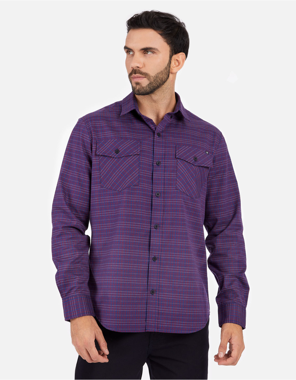 Camisa regular fit azul