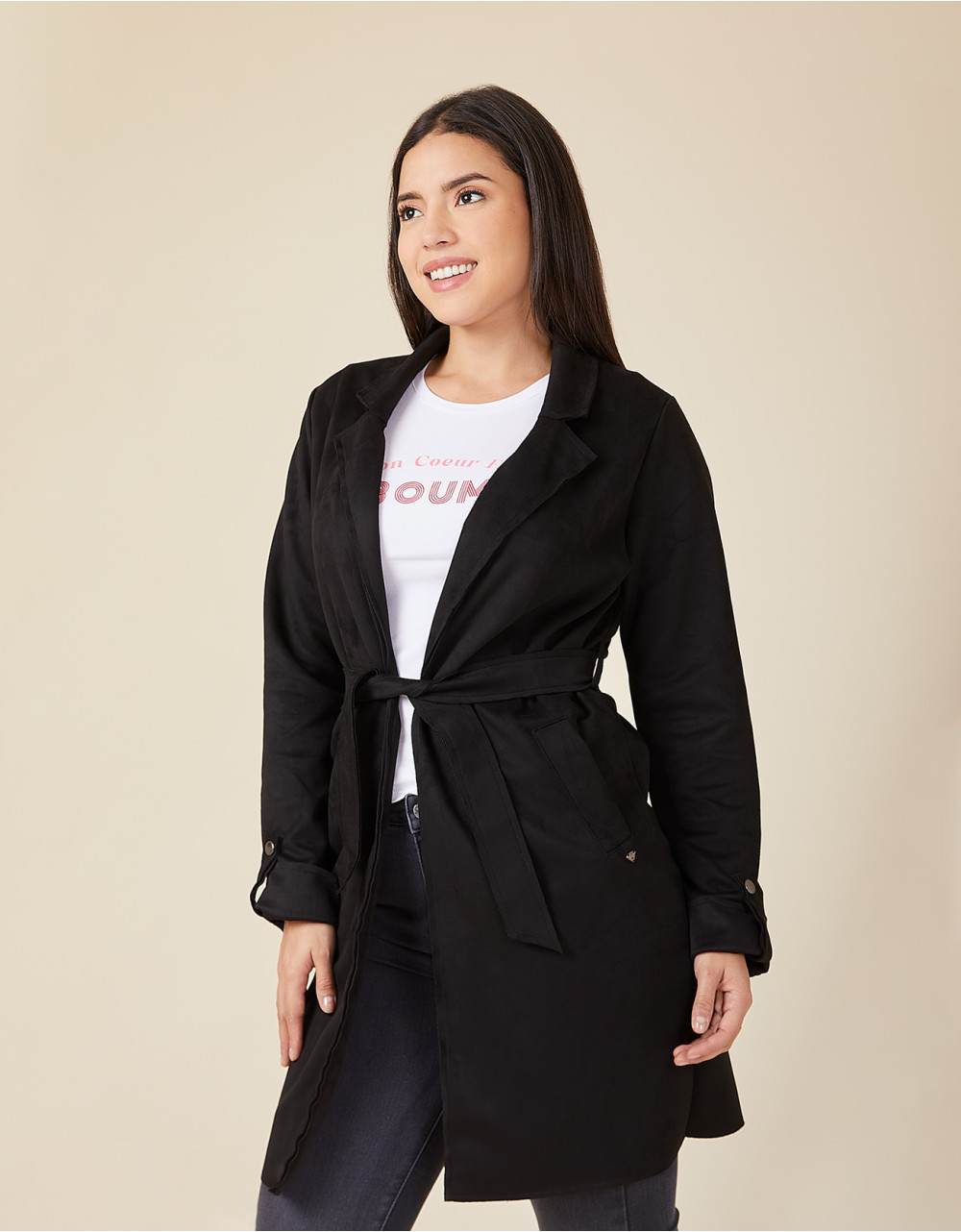 Cardigan regular fit negro