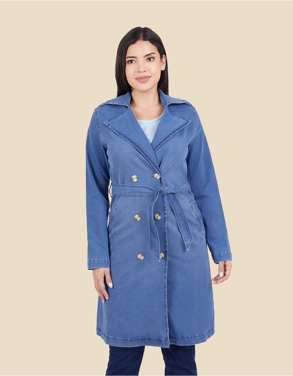 Cardigan regular fit azul