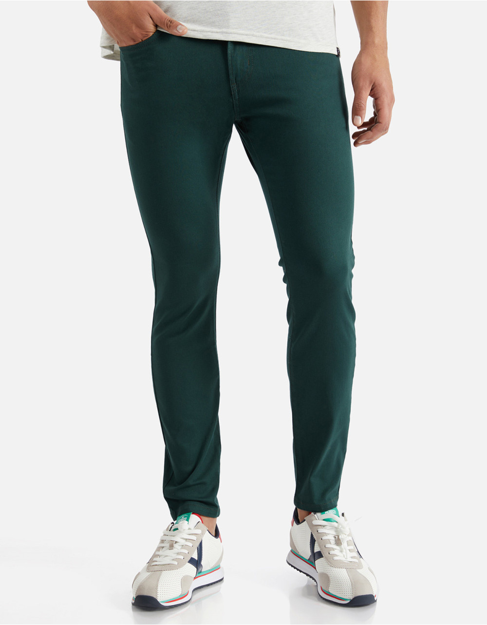 Pantalón Hombre Skinny Drill Skurax Lp Pino