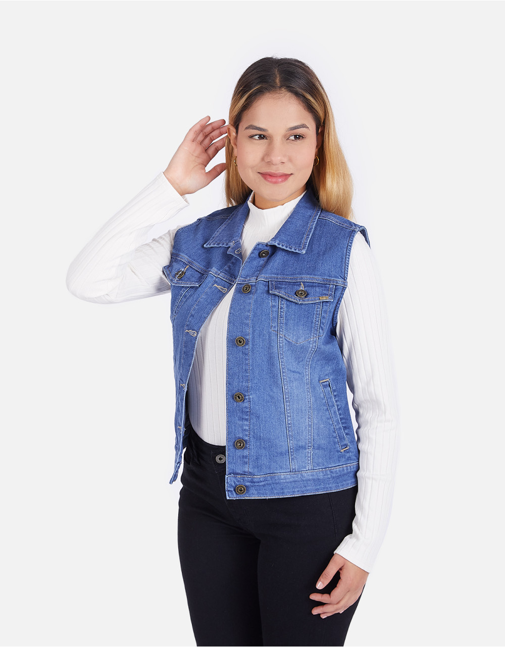 Chaleco regular fit azul