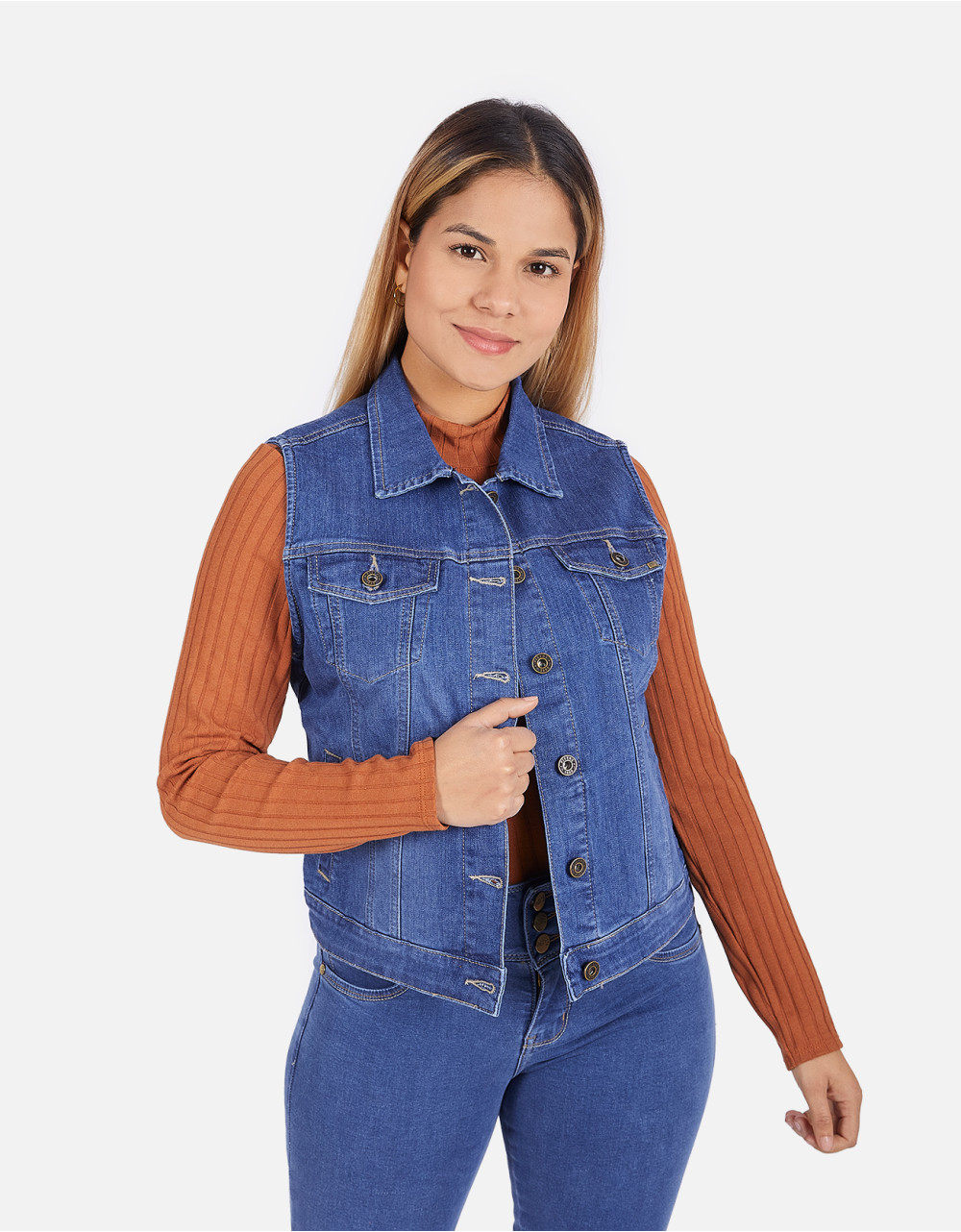 Chaleco Mujer regular fit azul