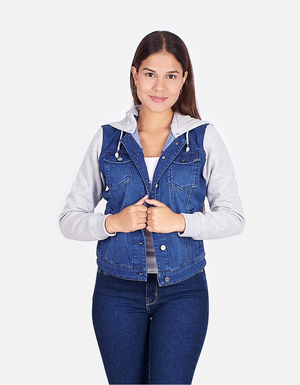 Casaca regular fit azul
