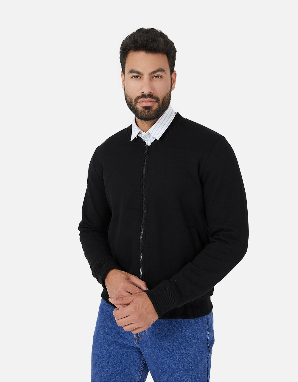 Polera regular fit negro