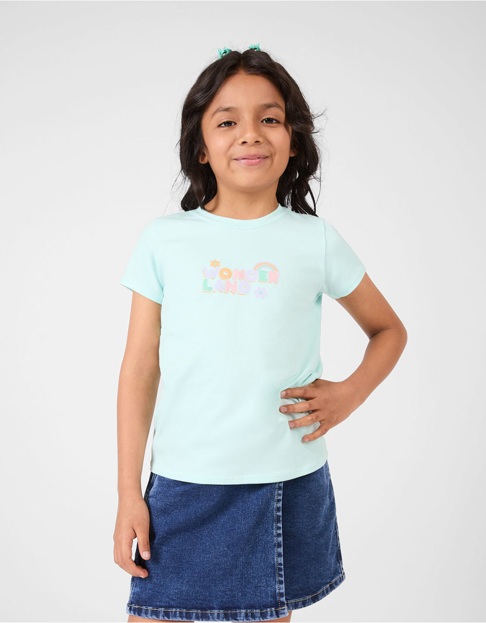 Polo Niña Ninna Verde Aqua Manga Corta