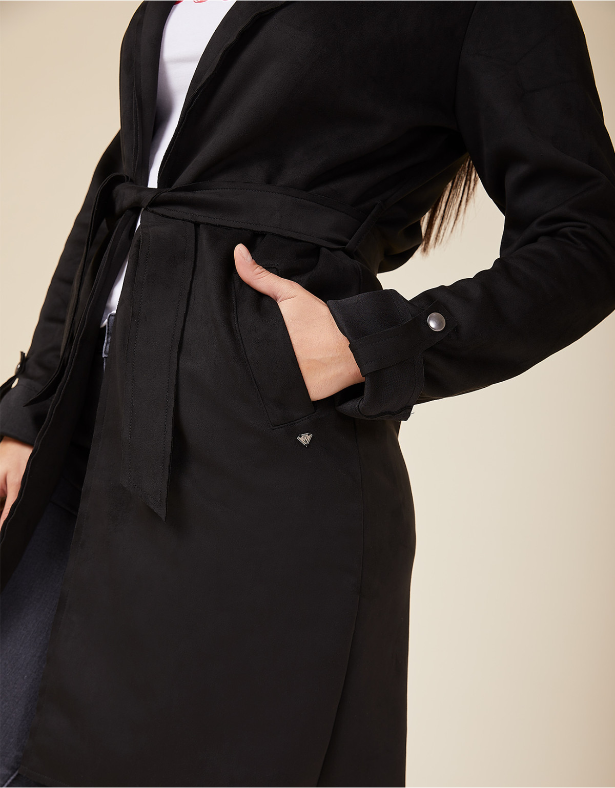 Cardigan regular fit negro