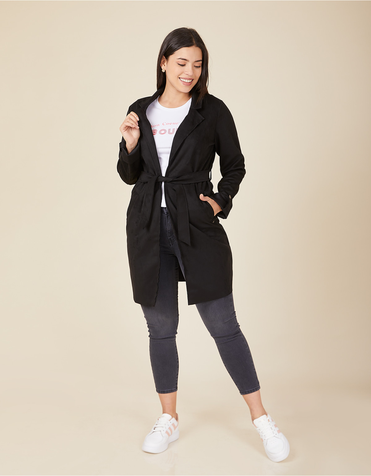 Cardigan regular fit negro