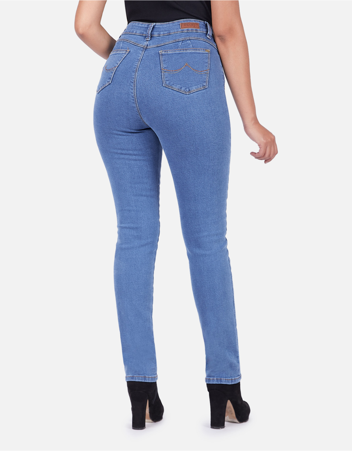 Jean Tiro Alto Semi Recto Mujer Elisa Ii Celeste