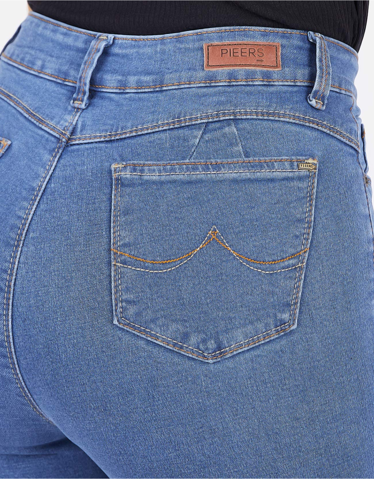 Jean Tiro Alto Semi Recto Mujer Elisa Ii Celeste