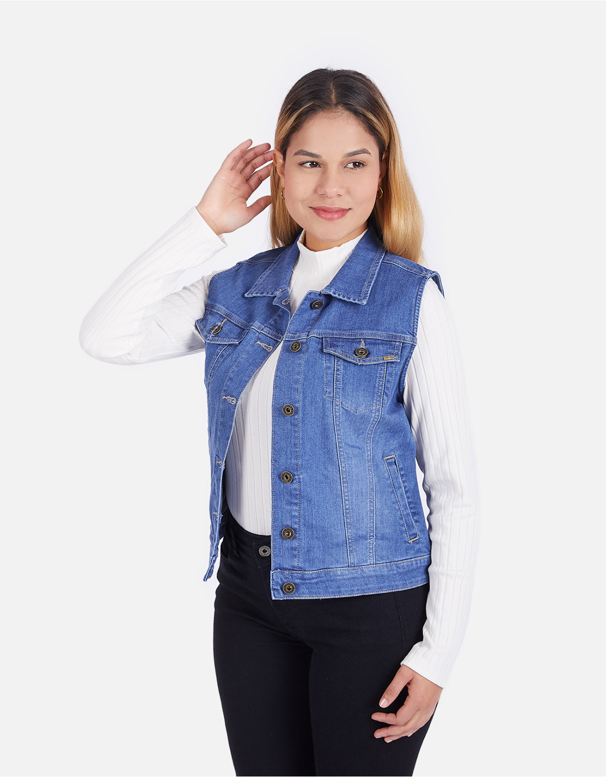 Chaleco regular fit azul