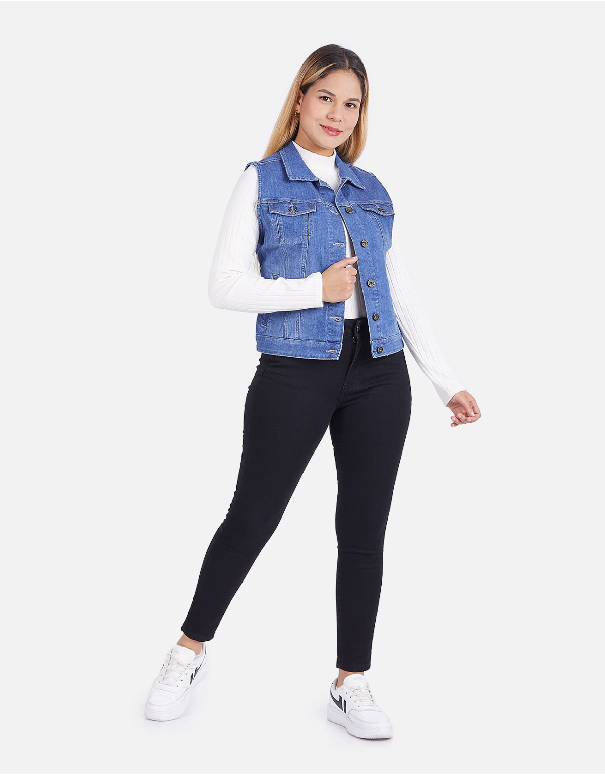 Chaleco regular fit azul