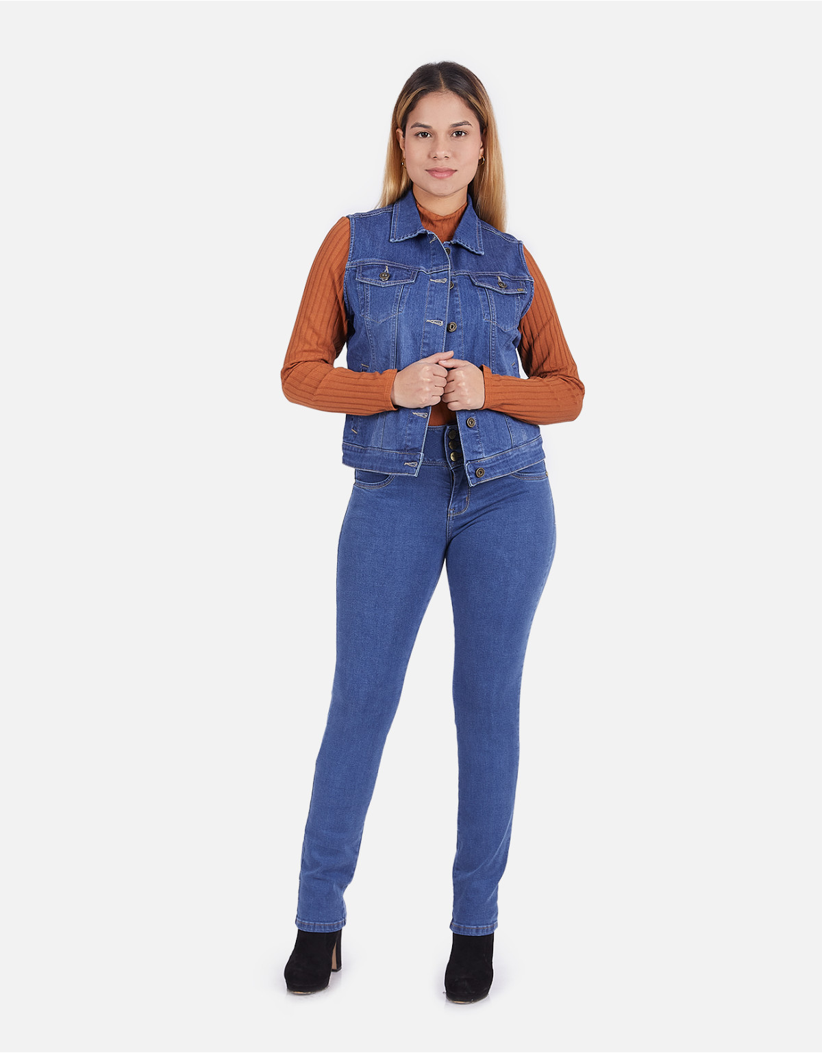 Chaleco Mujer regular fit azul