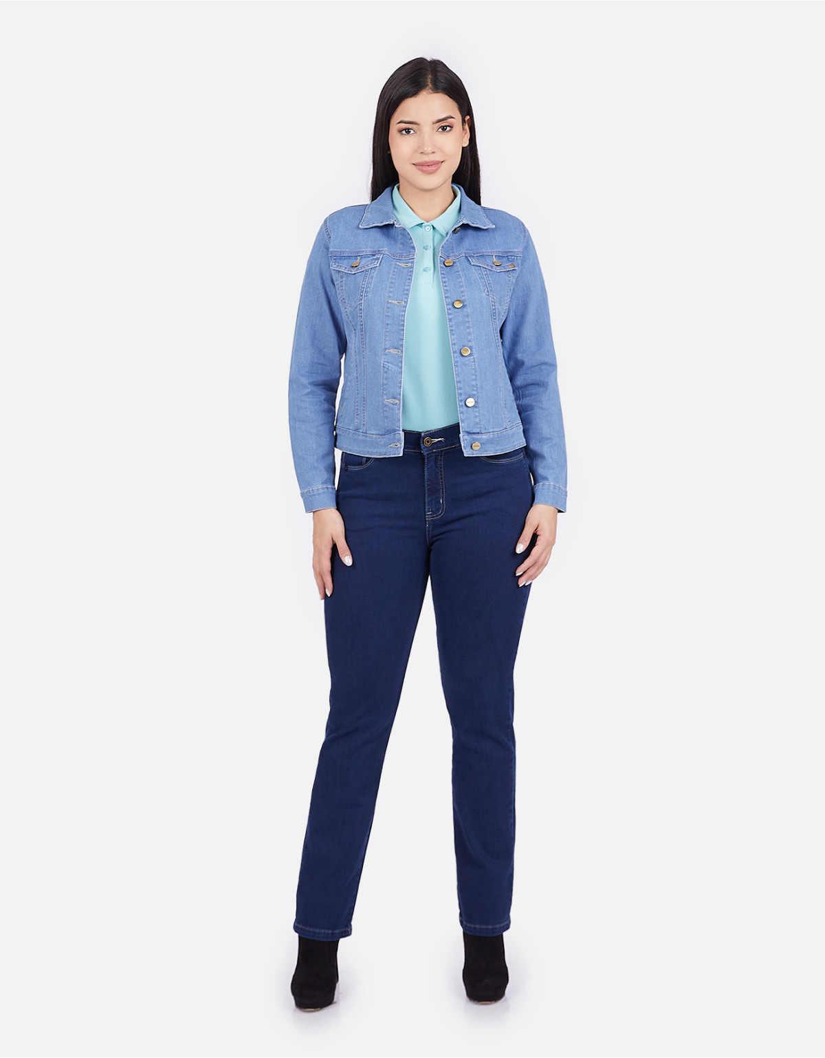 Casaca regular fit celeste