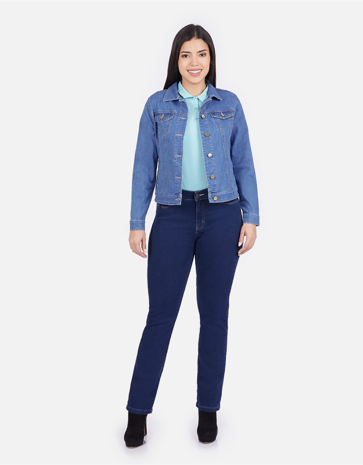 Casaca regular fit celeste