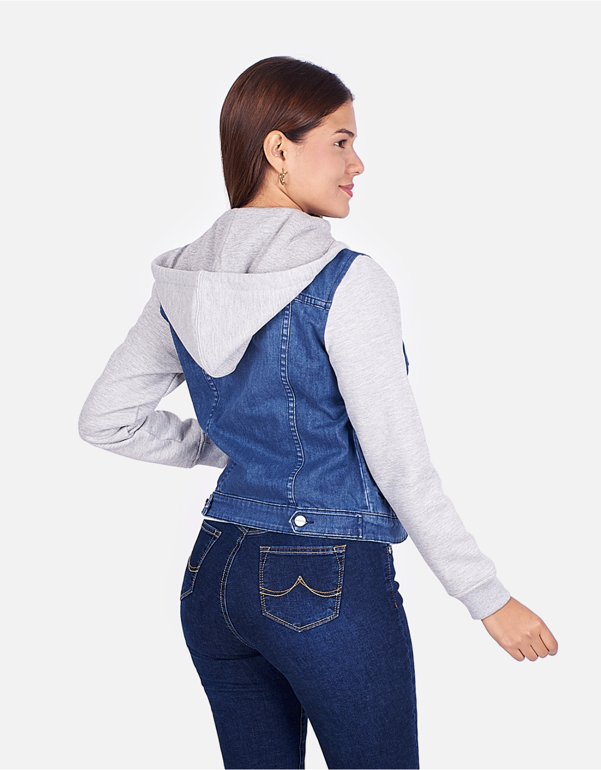 Casaca regular fit azul 