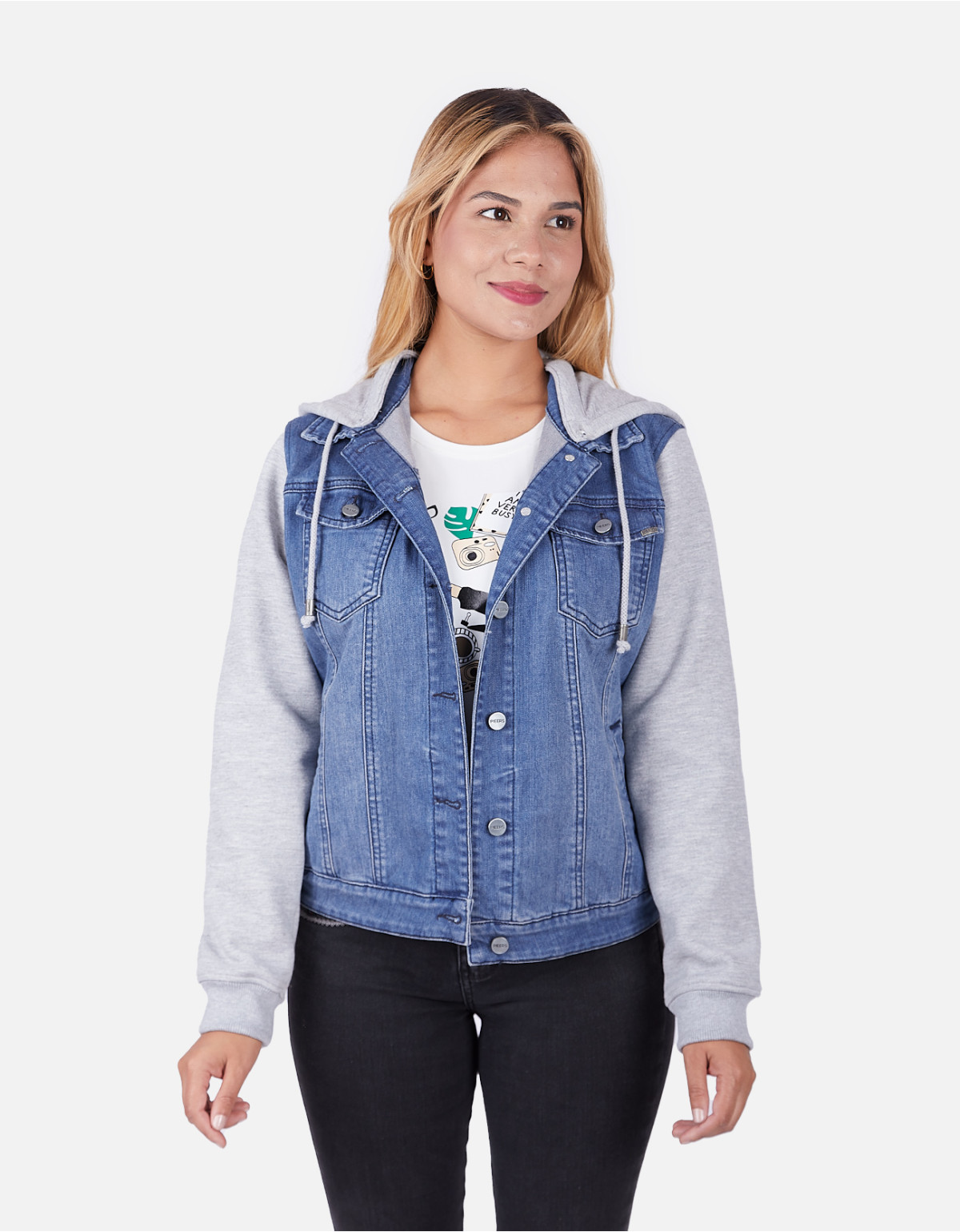 Casaca regular fit azul