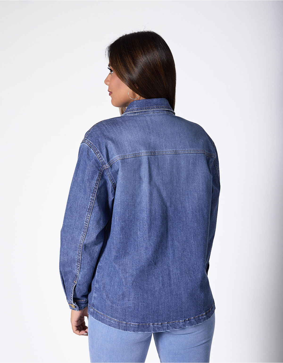 Camisaco saorih regular fit azul focalizado