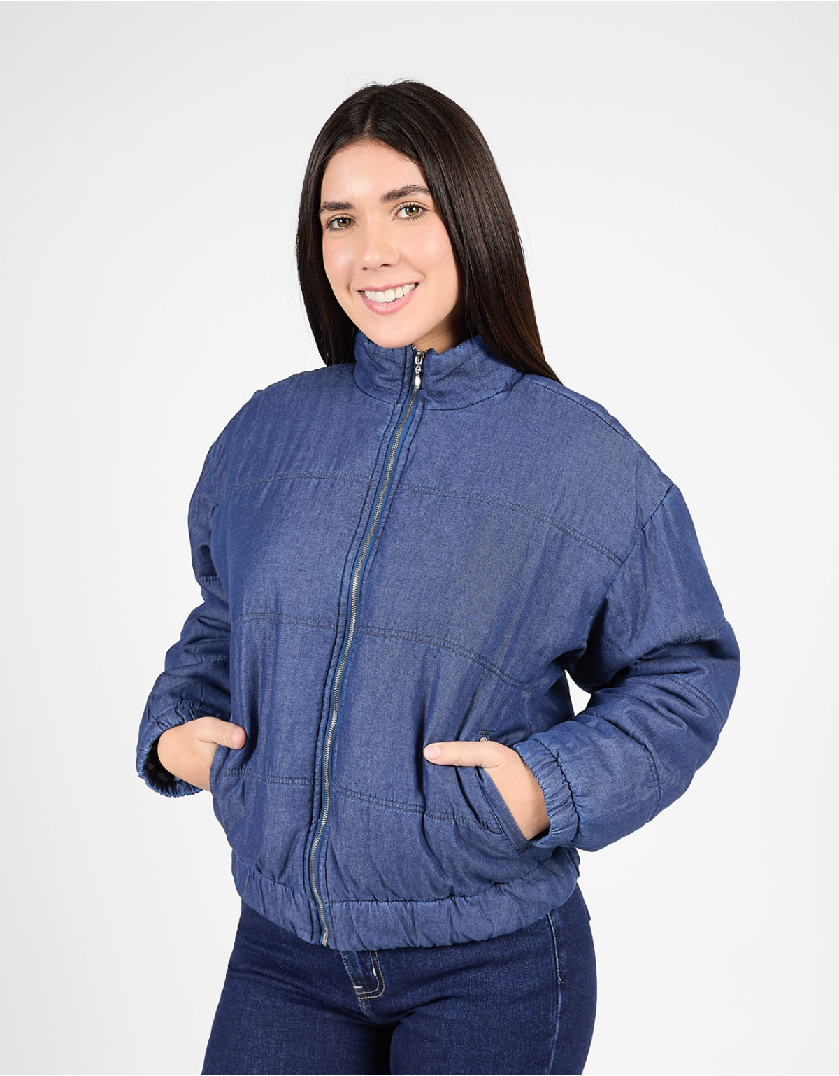 Casaca Layra regular fit azul