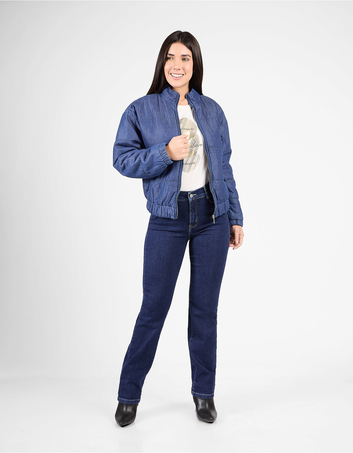 Casaca Layra regular fit azul