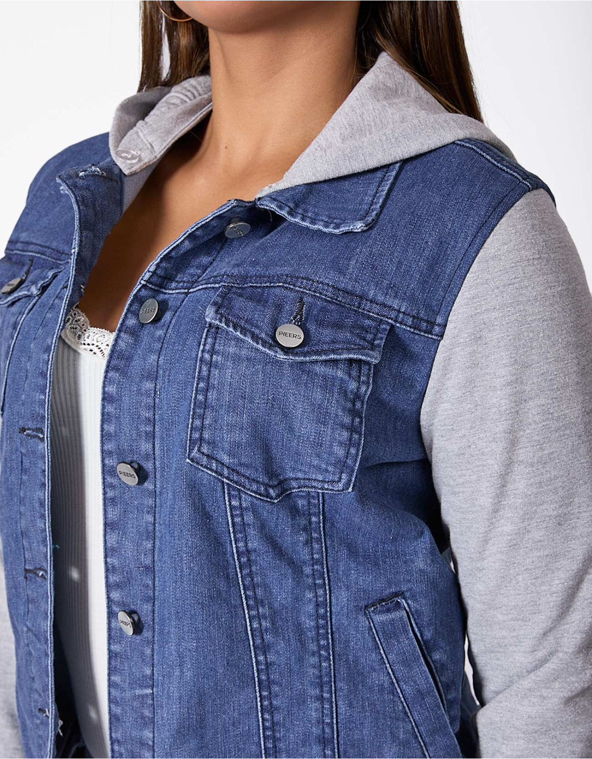 Casaca regular fit azul