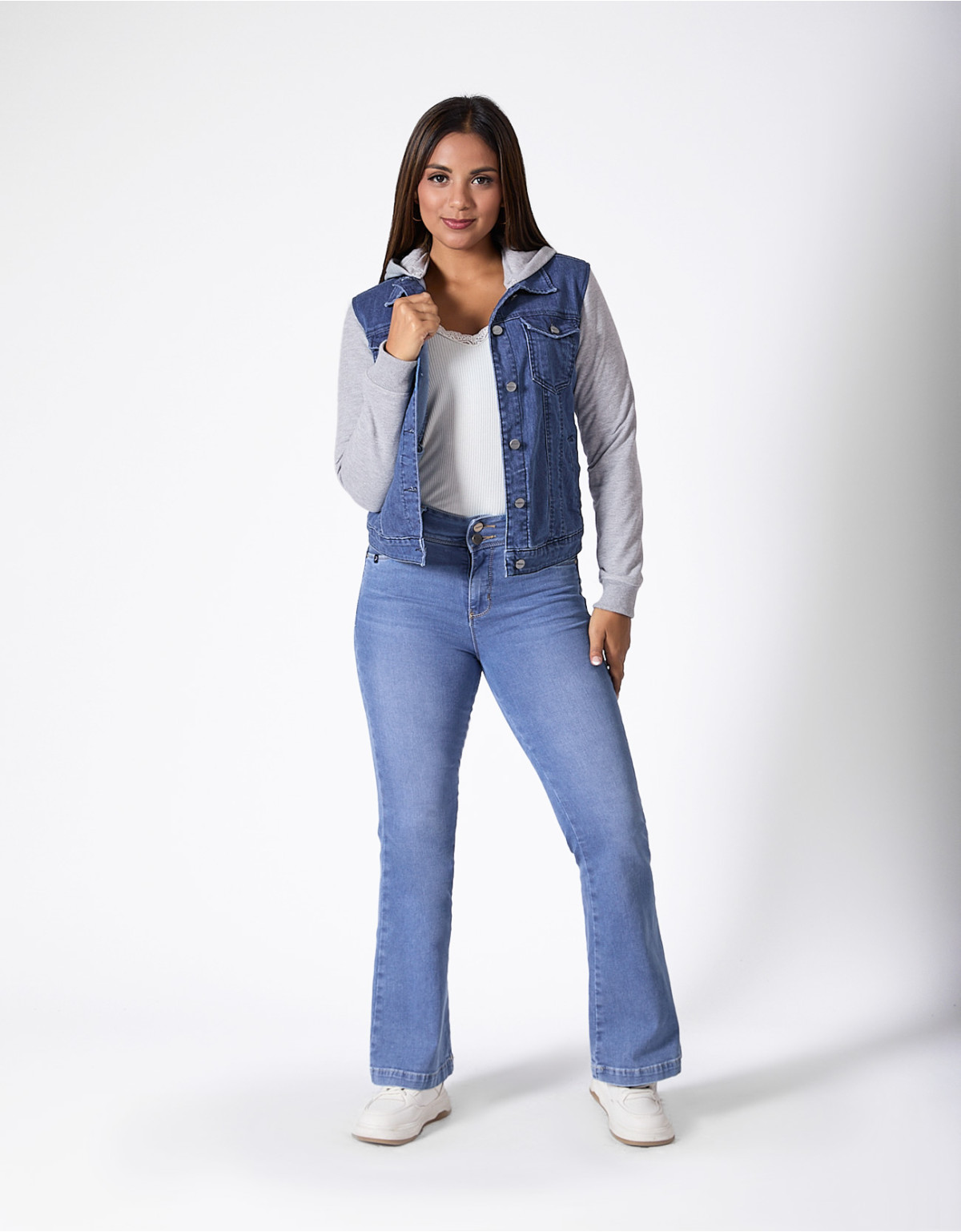 Casaca regular fit azul